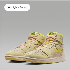 Nike Air Jordan High-Top Sneakers in Yellow and Pink